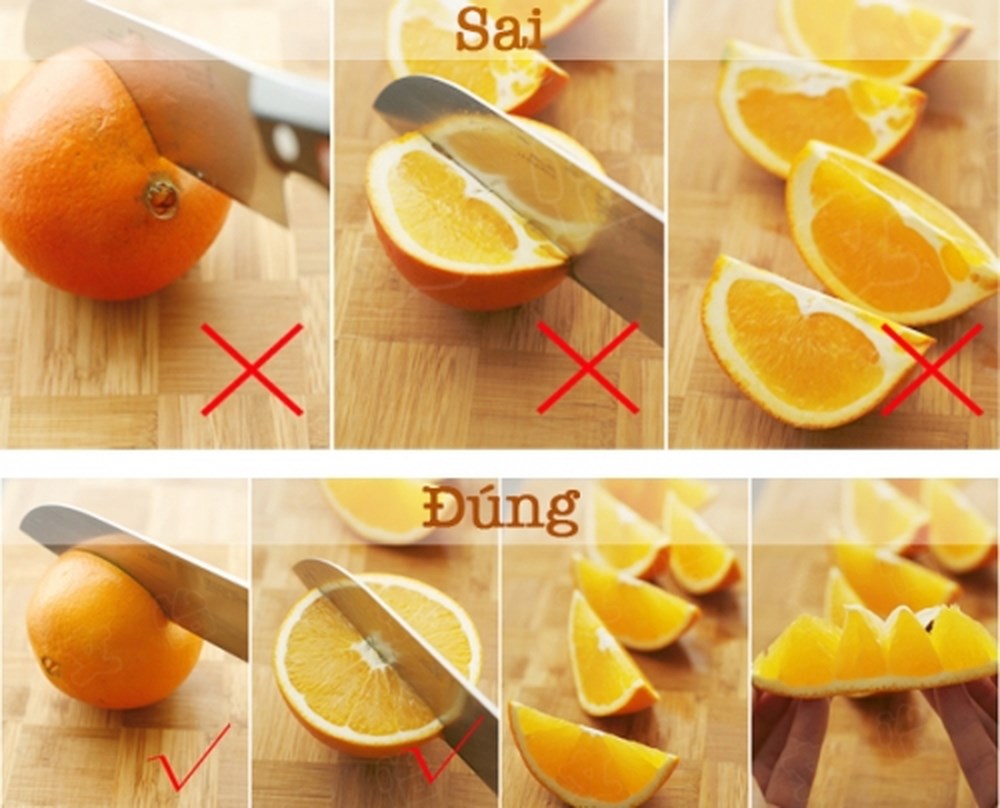 Quên đi cắt cam kiểu bổ cau truyền thống, đây là những cách cắt cam