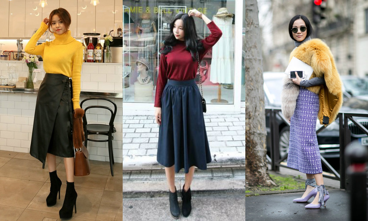 5 cách biến hoá cùng chân váy midi trong những ngày thu đông  BlogAnChoi