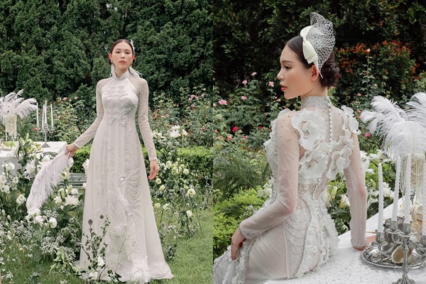 So váy cưới trăm triệu của người đẹp showbiz Việt  Đời sống Sao