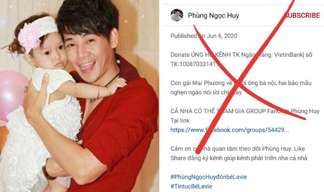 Phùng Ngọc Huy Phẫn Nộ Khi Hình ảnh Con Gái Lavie Bị Kẻ Gian Lợi Dụng