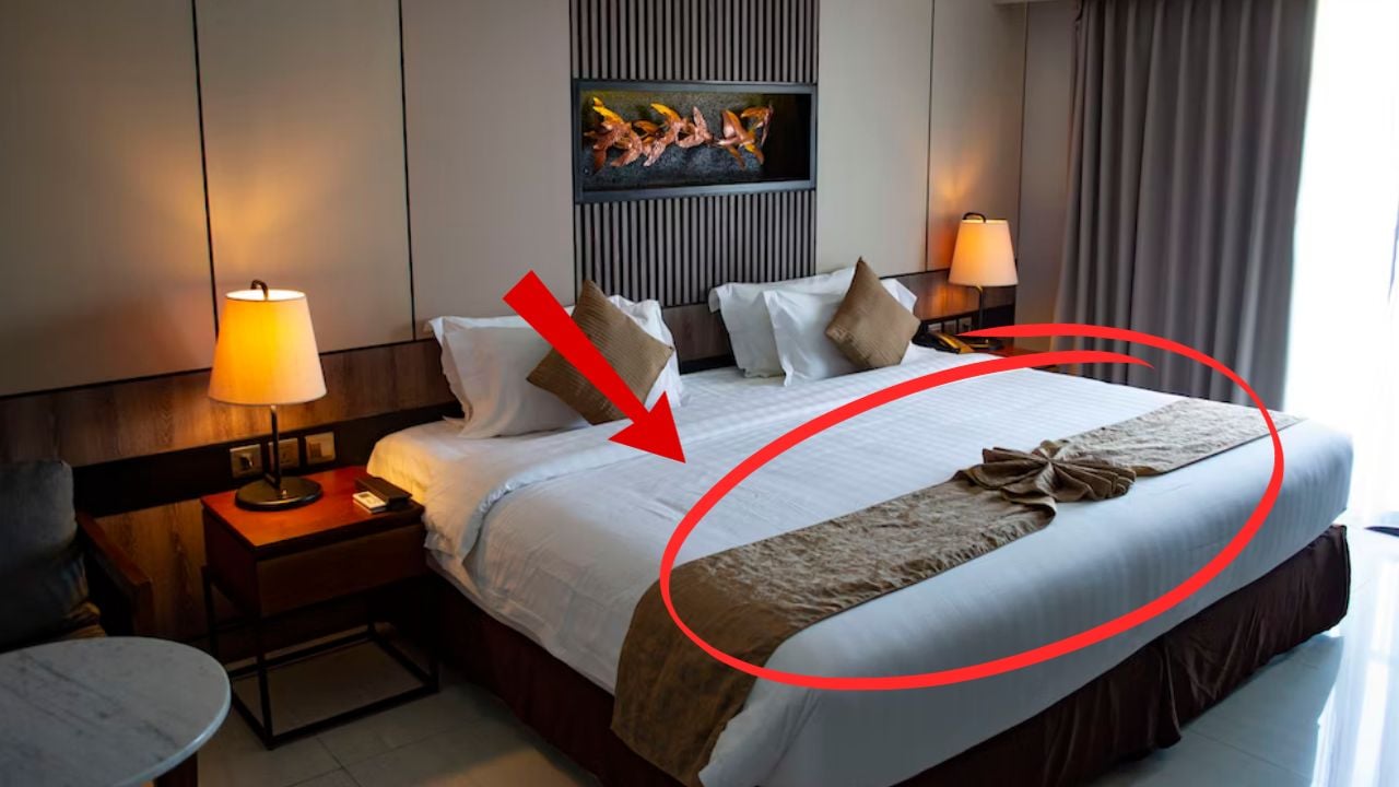 Tại sao giường khách sạn thường xuất hiện một miếng vải trải ngang? Phải  chăng công dụng chỉ để trang trí?