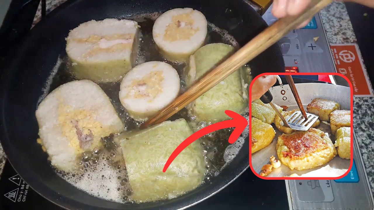 Rán bánh chưng cứ thêm thứ này vào chảo: Vỏ giòn rụm, không ngấm dầu mỡ
